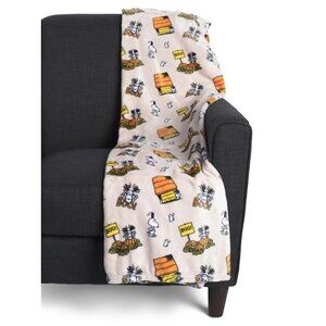 Halloween Throws and Blankets (Tan - Boo! with Small Ghosts All Over, 50" x 70")